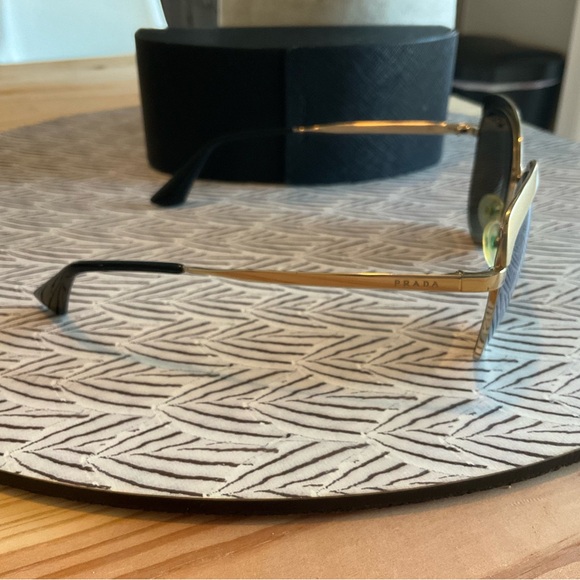 Prada Gold Aviator Sunglasses with Case - Picture 13 of 16